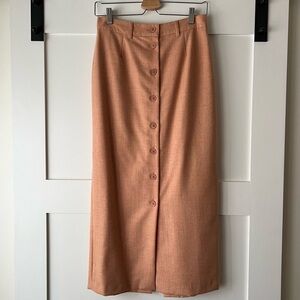 Vintage Sisley Wool Button-Down Pencil Skirt Made in Italy Y2K